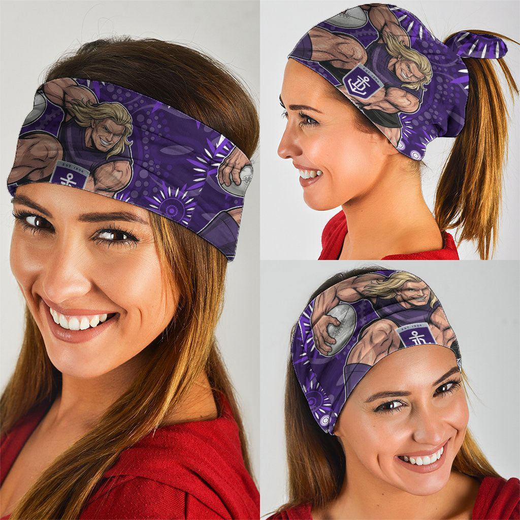 Personalized Fremantle Dockers Rugby Neck Gaiter Aboriginal Dot Art - Dreamtime Football Mascot