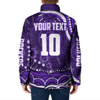 Personalized Fremantle Dockers Rugby Padded Jacket Aboriginal Dot Art - Dreamtime Football Mascot