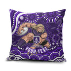 Personalized Fremantle Dockers Rugby Pillow Cover Aboriginal Dot Art - Dreamtime Football Mascot