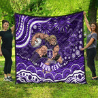 Personalized Fremantle Dockers Rugby Quilt Aboriginal Dot Art - Dreamtime Football Mascot