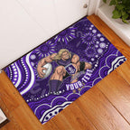 Personalized Fremantle Dockers Rugby Rubber Doormat Aboriginal Dot Art - Dreamtime Football Mascot