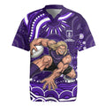 Personalized Fremantle Dockers Rugby Rugby Jersey Aboriginal Dot Art - Dreamtime Football Mascot
