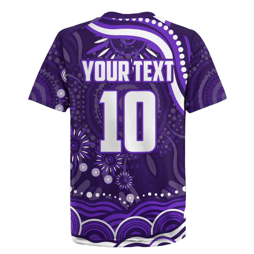 Personalized Fremantle Dockers Rugby Rugby Jersey Aboriginal Dot Art - Dreamtime Football Mascot