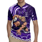 Personalized Fremantle Dockers Rugby Rugby Jersey Aboriginal Dot Art - Dreamtime Football Mascot