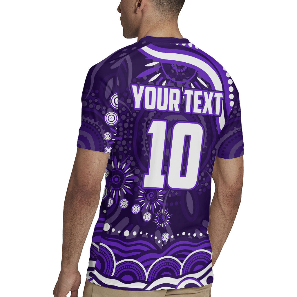 Personalized Fremantle Dockers Rugby Rugby Jersey Aboriginal Dot Art - Dreamtime Football Mascot