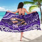 Personalized Fremantle Dockers Rugby Sarong Aboriginal Dot Art - Dreamtime Football Mascot