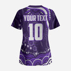 Personalized Fremantle Dockers Rugby Scrub Top Aboriginal Dot Art - Dreamtime Football Mascot