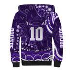 Personalized Fremantle Dockers Rugby Sherpa Hoodie Aboriginal Dot Art - Dreamtime Football Mascot