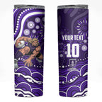 Personalized Fremantle Dockers Rugby Skinny Tumbler Aboriginal Dot Art - Dreamtime Football Mascot
