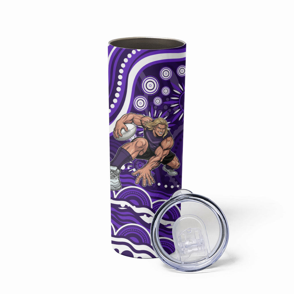 Personalized Fremantle Dockers Rugby Skinny Tumbler Aboriginal Dot Art - Dreamtime Football Mascot