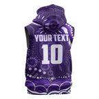 Personalized Fremantle Dockers Rugby Sleeveless Hoodie Aboriginal Dot Art - Dreamtime Football Mascot