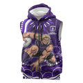 Personalized Fremantle Dockers Rugby Sleeveless Zip Hoodie Aboriginal Dot Art - Dreamtime Football Mascot