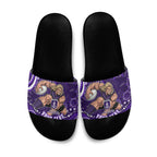 Personalized Fremantle Dockers Rugby Slide Sandals Aboriginal Dot Art - Dreamtime Football Mascot