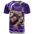 Personalized Fremantle Dockers Rugby T Shirt Aboriginal Dot Art - Dreamtime Football Mascot