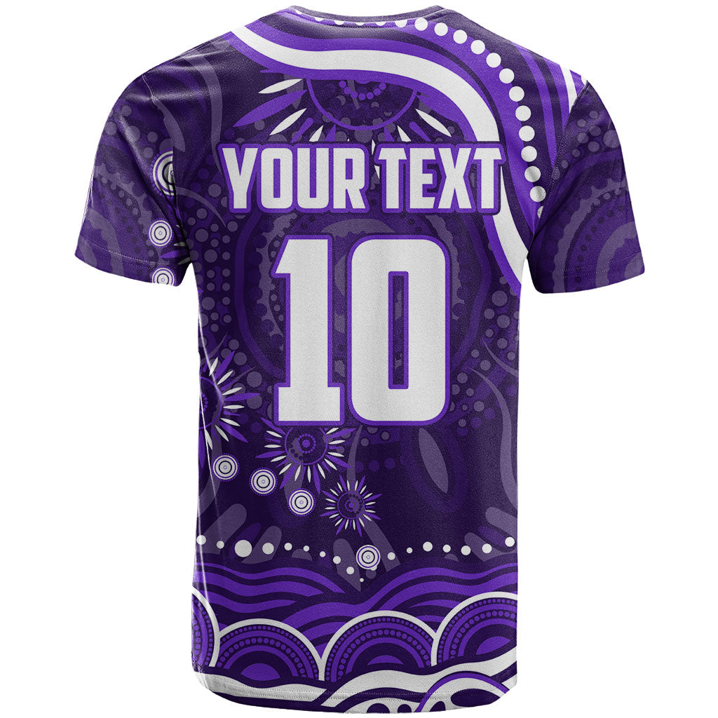 Personalized Fremantle Dockers Rugby T Shirt Aboriginal Dot Art - Dreamtime Football Mascot
