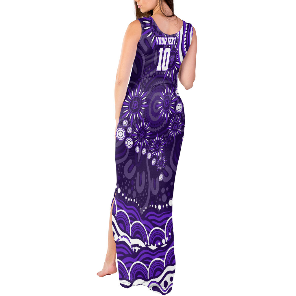 Personalized Fremantle Dockers Rugby Tank Maxi Dress Aboriginal Dot Art - Dreamtime Football Mascot
