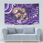 Personalized Fremantle Dockers Rugby Tapestry Aboriginal Dot Art - Dreamtime Football Mascot