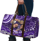 Personalized Fremantle Dockers Rugby Travel Bag Aboriginal Dot Art - Dreamtime Football Mascot