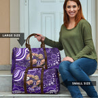 Personalized Fremantle Dockers Rugby Travel Bag Aboriginal Dot Art - Dreamtime Football Mascot