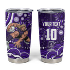 Personalized Fremantle Dockers Rugby Tumbler Cup Aboriginal Dot Art - Dreamtime Football Mascot