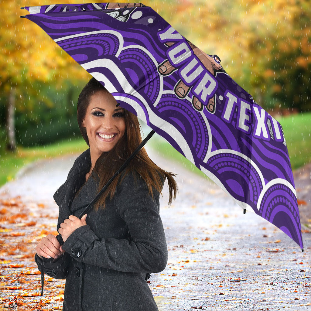 Personalized Fremantle Dockers Rugby Umbrella Aboriginal Dot Art - Dreamtime Football Mascot