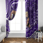 Personalized Fremantle Dockers Rugby Window Curtain Aboriginal Dot Art - Dreamtime Football Mascot