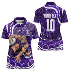 Personalized Fremantle Dockers Rugby Women Polo Shirt Aboriginal Dot Art - Dreamtime Football Mascot