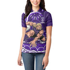 Personalized Fremantle Dockers Rugby Women Polo Shirt Aboriginal Dot Art - Dreamtime Football Mascot