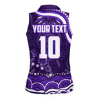 Personalized Fremantle Dockers Rugby Women Sleeveless Polo Shirt Aboriginal Dot Art - Dreamtime Football Mascot