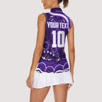 Personalized Fremantle Dockers Rugby Women Sleeveless Polo Shirt Aboriginal Dot Art - Dreamtime Football Mascot
