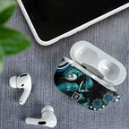 Personalized Port Adelaide Power Rugby AirPods Case Aboriginal Dot Art - Dreamtime Football Mascot