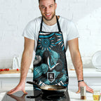 Personalized Port Adelaide Power Rugby Apron Aboriginal Dot Art - Dreamtime Football Mascot