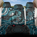 Personalized Port Adelaide Power Rugby Back Car Seat Cover Aboriginal Dot Art - Dreamtime Football Mascot