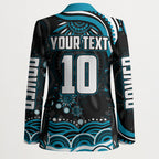 Personalized Port Adelaide Power Rugby Blazer Aboriginal Dot Art - Dreamtime Football Mascot