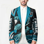 Personalized Port Adelaide Power Rugby Blazer Aboriginal Dot Art - Dreamtime Football Mascot