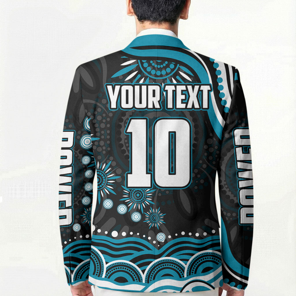 Personalized Port Adelaide Power Rugby Blazer Aboriginal Dot Art - Dreamtime Football Mascot