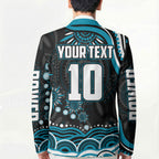 Personalized Port Adelaide Power Rugby Blazer Aboriginal Dot Art - Dreamtime Football Mascot