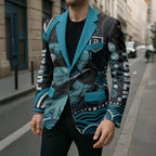 Personalized Port Adelaide Power Rugby Blazer Aboriginal Dot Art - Dreamtime Football Mascot