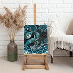 Personalized Port Adelaide Power Rugby Canvas Wall Art Aboriginal Dot Art - Dreamtime Football Mascot