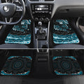 Personalized Port Adelaide Power Rugby Car Mats Aboriginal Dot Art - Dreamtime Football Mascot