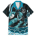 Personalized Port Adelaide Power Rugby Hawaiian Shirt Aboriginal Dot Art - Dreamtime Football Mascot