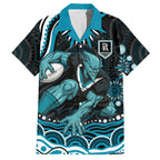 Personalized Port Adelaide Power Rugby Hawaiian Shirt Aboriginal Dot Art - Dreamtime Football Mascot