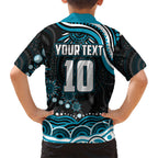 Personalized Port Adelaide Power Rugby Hawaiian Shirt Aboriginal Dot Art - Dreamtime Football Mascot