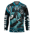 Personalized Port Adelaide Power Rugby Hockey Jersey Aboriginal Dot Art - Dreamtime Football Mascot