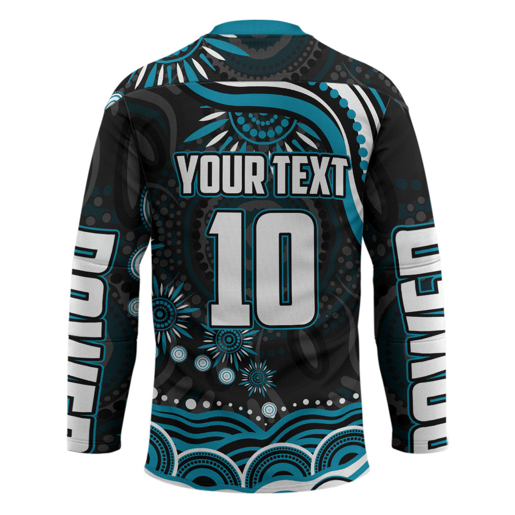 Personalized Port Adelaide Power Rugby Hockey Jersey Aboriginal Dot Art - Dreamtime Football Mascot