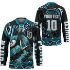 Personalized Port Adelaide Power Rugby Hockey Jersey Aboriginal Dot Art - Dreamtime Football Mascot