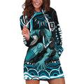Personalized Port Adelaide Power Rugby Hoodie Dress Aboriginal Dot Art - Dreamtime Football Mascot
