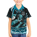 Personalized Port Adelaide Power Rugby Kid Hawaiian Shirt Aboriginal Dot Art - Dreamtime Football Mascot