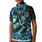 Personalized Port Adelaide Power Rugby Kid Polo Shirt Aboriginal Dot Art - Dreamtime Football Mascot
