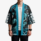 Personalized Port Adelaide Power Rugby Kimono Aboriginal Dot Art - Dreamtime Football Mascot